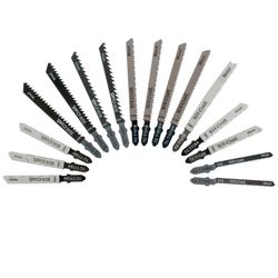T-shank Jigsaw Blades 16pc Set Assorted Metal & Wood Cutting